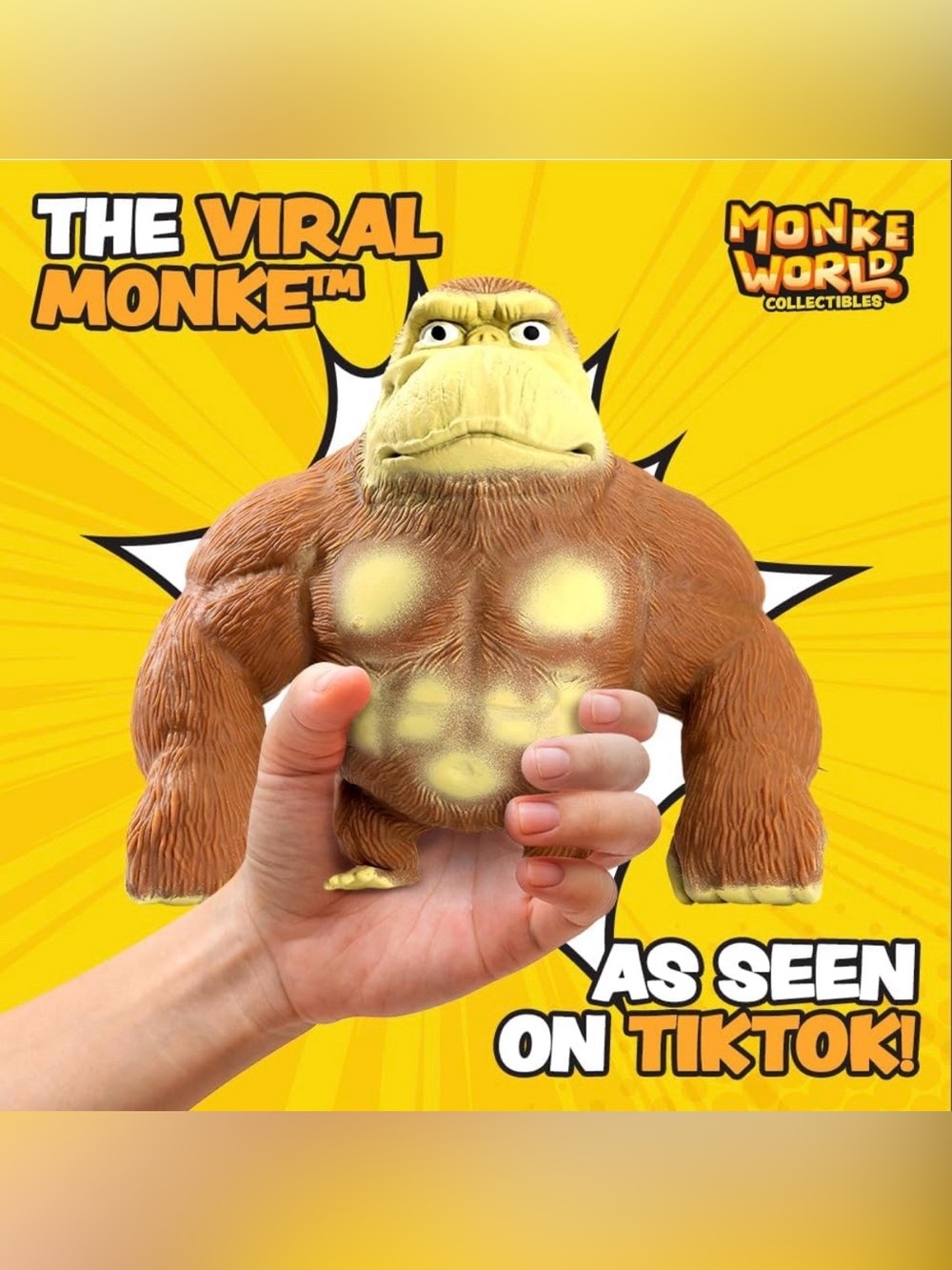 Monke World Mini-Monke Collectible Stretchy Squishy Shapeable Fun Toy NEW